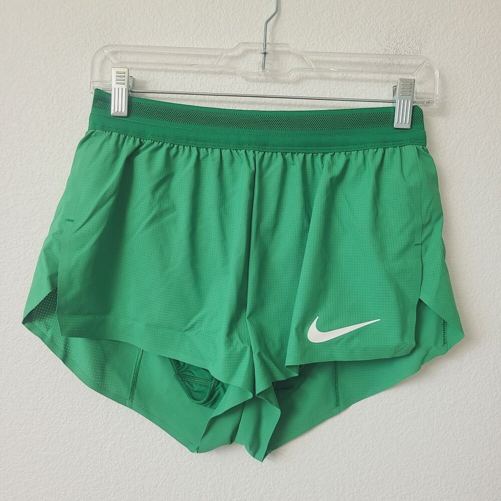 NEW Nike Womens Pro Elite 2 in 1 Running Shorts AO8485-XXX Size M Green
